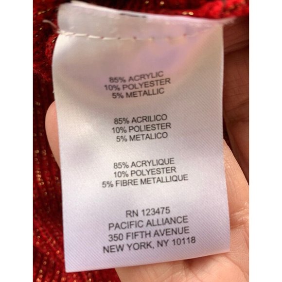 Ellen Tracy Sweater Womens 2XL 3/4 Dolman Sleeve V Neck Tunic Pullover Dark Pink - Picture 8 of 8